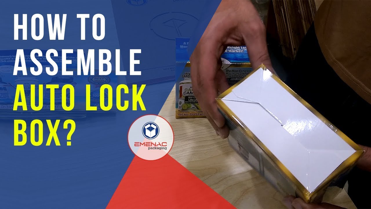 how to assemble auto lock box emenac packaging