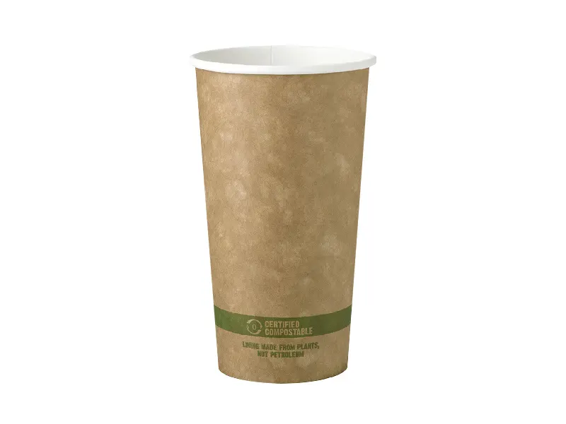 12 50, 16 oz Cup ONLY DISPOSABLE GREEN® Biodegradable -Containers for Office 16 oz Coffee Cups 10 Certified Home Compostable |Tea Cups Party & Wedding Eco Unique Aqueous Lined 