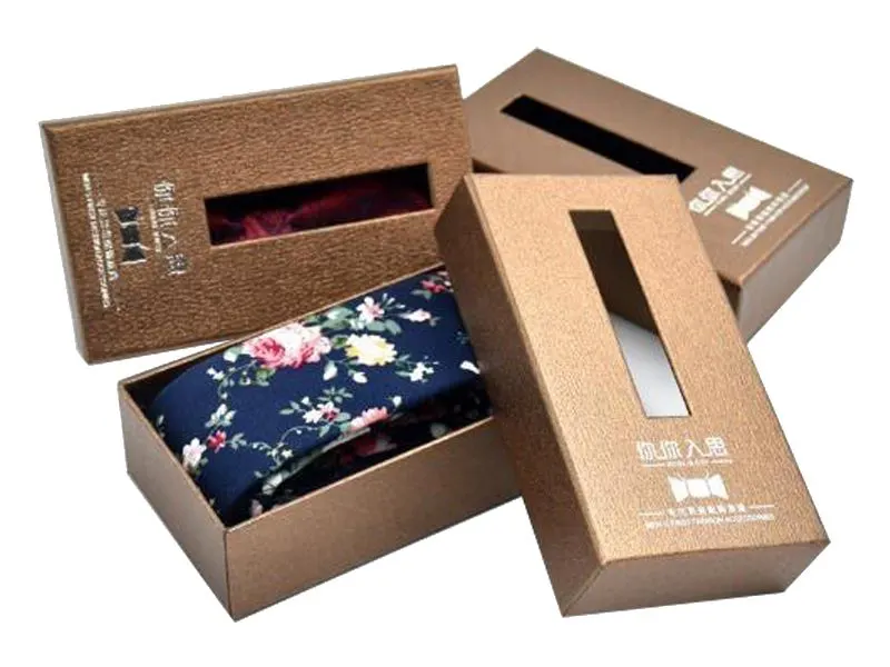 Personalized tie boxes with vibrant colors & design