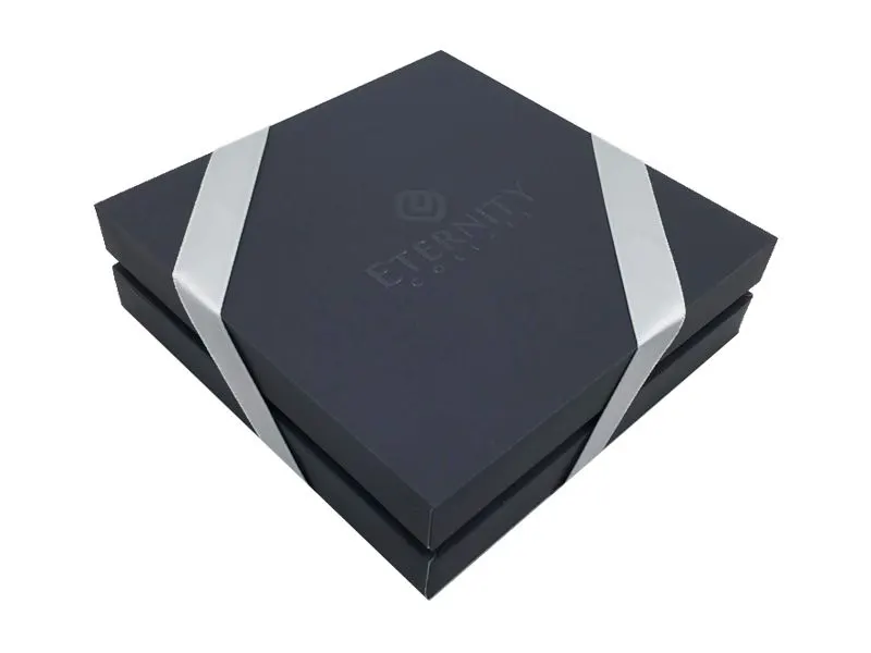 Shoulder-Neck Rigid Apparel Boxes with Ribbon